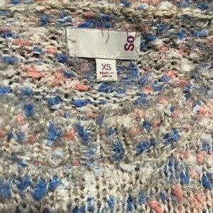 SO Multicolor Knit Sweater - Blue, Pink, Gray